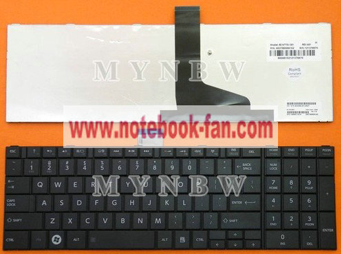 New TOSHIBA Satellite L850 C850 Keyboard US Black